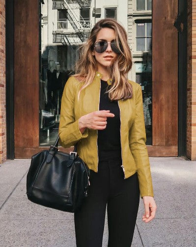 ModeGeist | Taillierte Jacke Aus Kunstleder