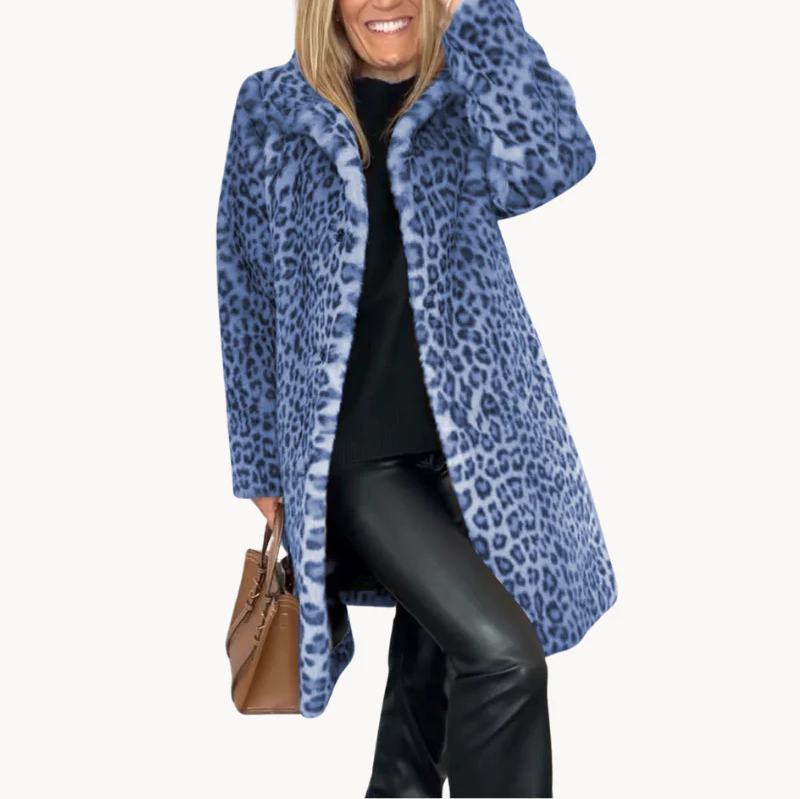 ModeGeist | Klassieke Dames Winterjas Met Luipaardprint