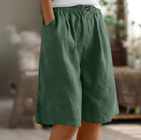 MODEGEIST Damen Shorts Entspannte Passform Verstellbarer Bund