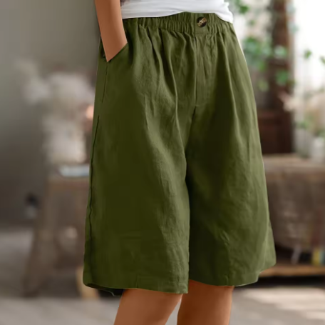 MODEGEIST Damen Shorts Entspannte Passform Verstellbarer Bund