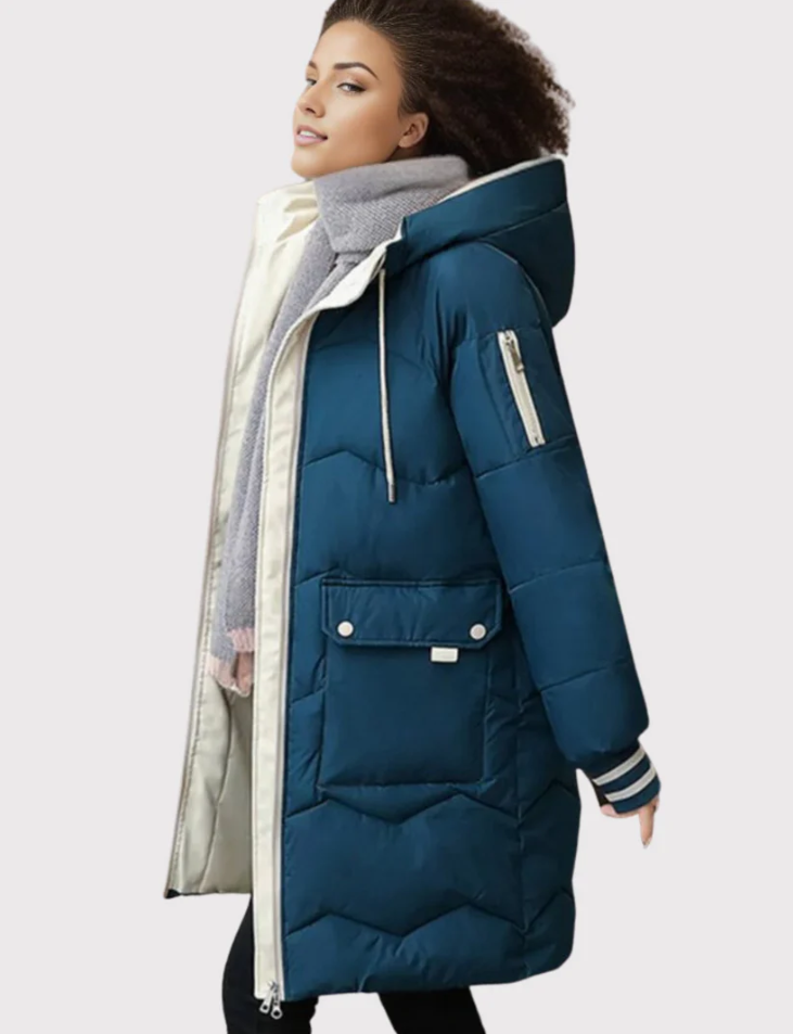ModeGeist | Kuschelige, Wintergefütterte Parka-Damenjacke