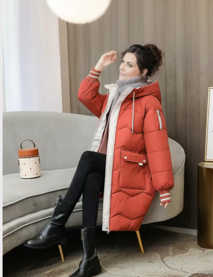 ModeGeist | Kuschelige, Wintergefütterte Parka-Damenjacke