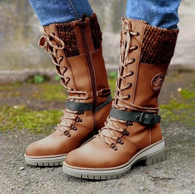ModeGeist | und stilvolle Damen-Winterstiefel aus Leder