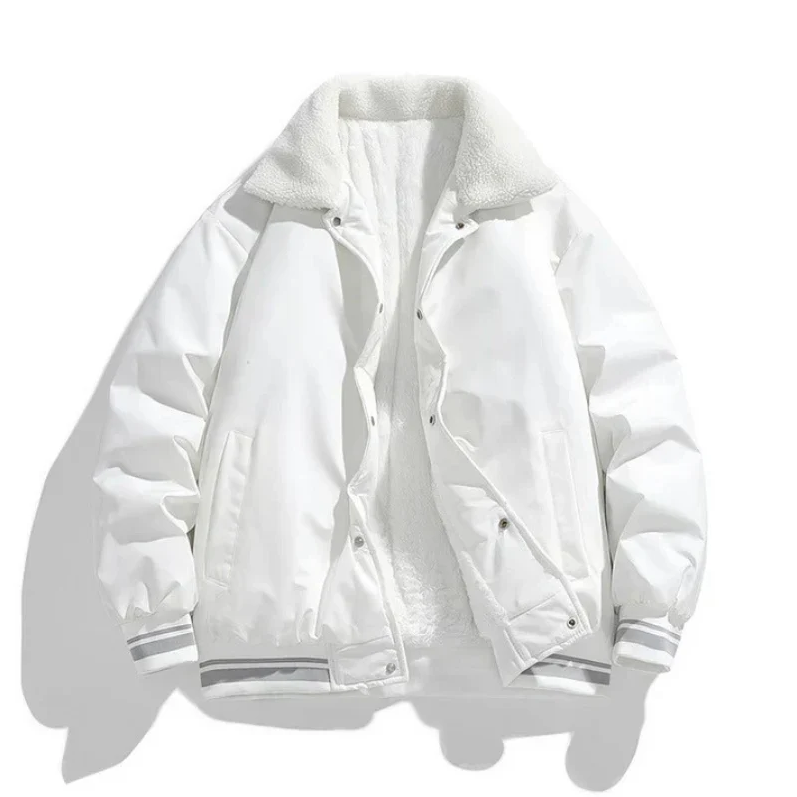 ModeGeist | Warme Winterjacke für Herren mit Sherpa-Kragen