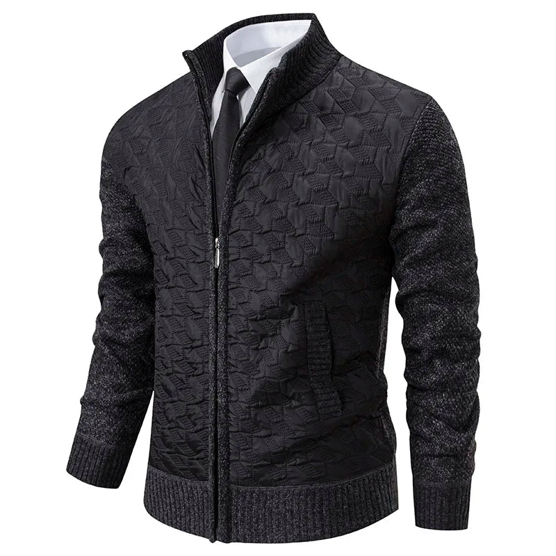 ModeGeist | Strickjacke mit Gepolsterter Front Warm und Modern Perfekt für Den Alltag