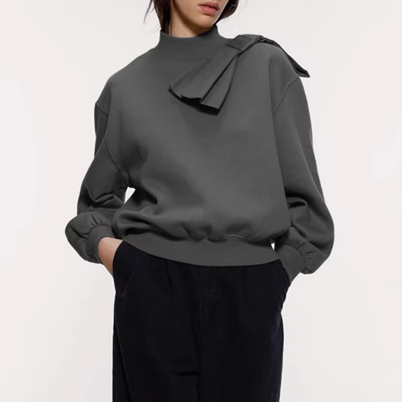 Edles Sweatshirt mit Schleife von Fudus