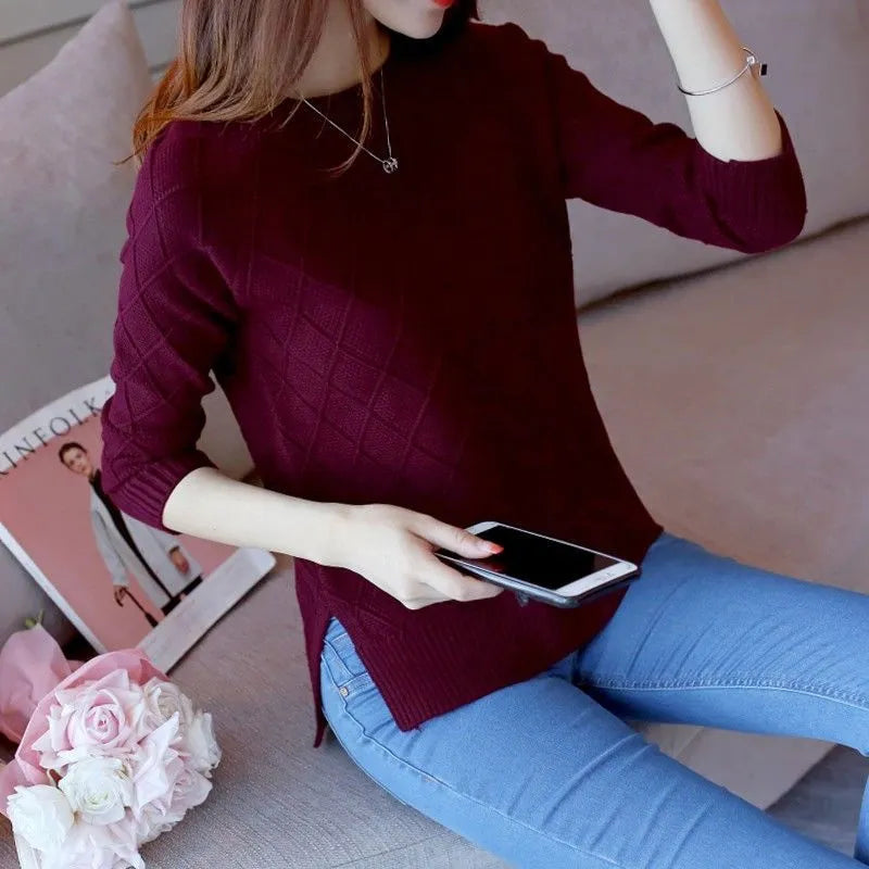 Ella: Rundhals-Pullover aus Strick