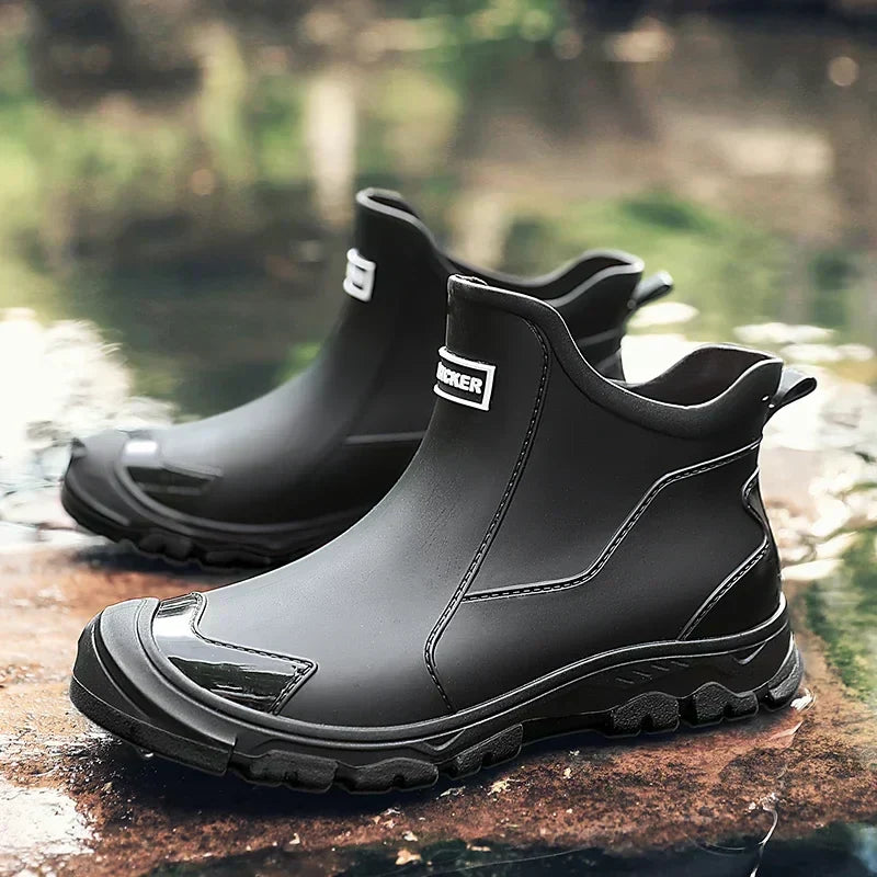 MODEGEIST Damen Regenstiefel Wasserdicht Kniehoch