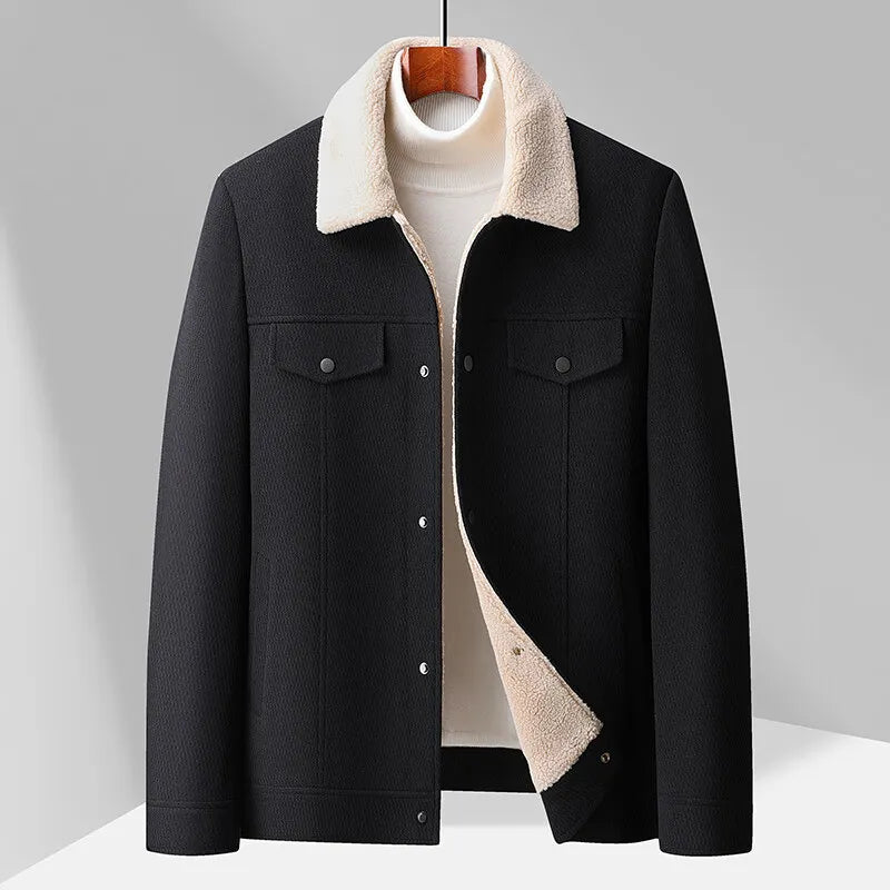 ModeGeist | Herren Fleece-Weste mit Kragen