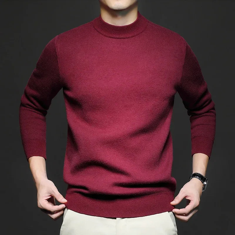 ModeGeist | Klassischer Strickpullover Rundhals Zeitloses und Elegantes Aussehen