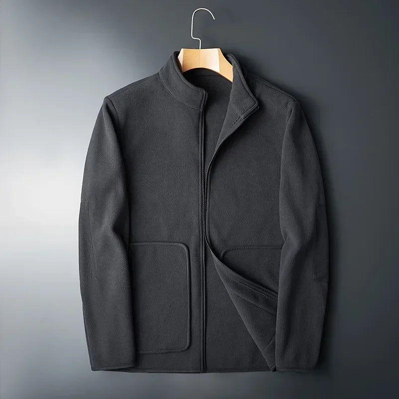 ModeGeist | Licht fleecejack für Herren mit kontrastierenden Details