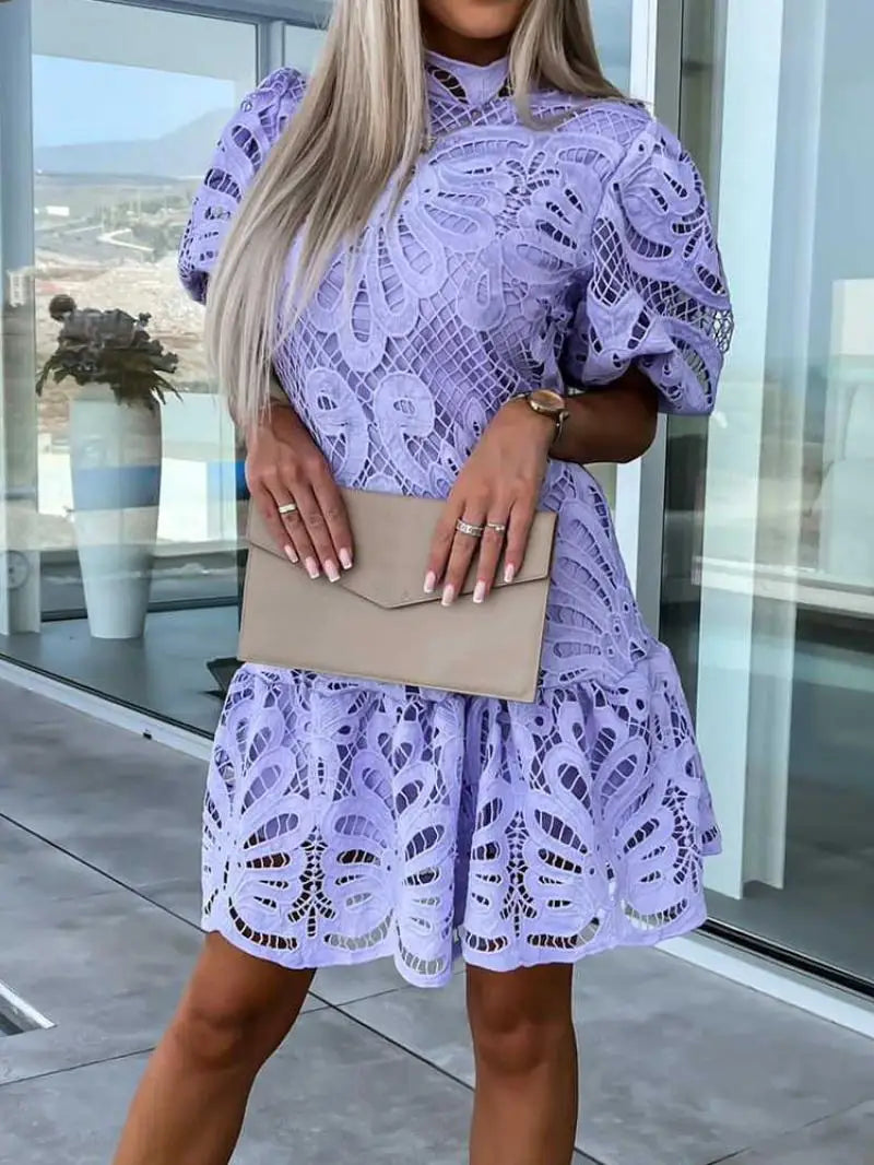 Kurzes Kleid Clara mit Besatz