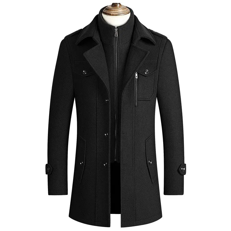 Herren-Trenchcoat von Philip mit wärmenden Kragen