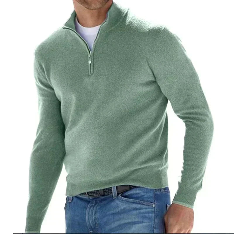 ModeGeist | Polo Stylischer Reißverschluss Pullover für Herren
