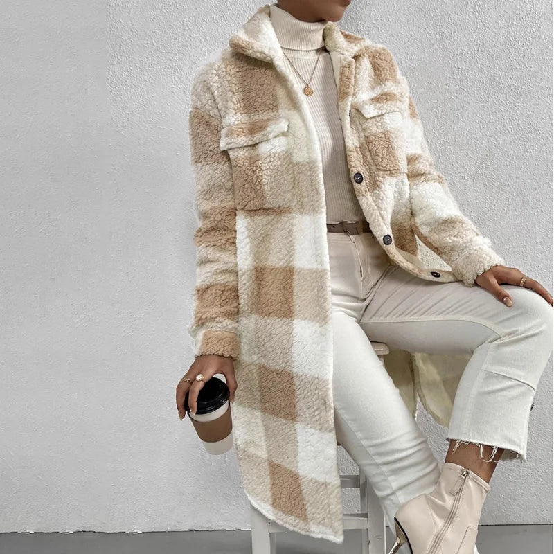 Damenjacke Maja: Kariert mit Polarfleece