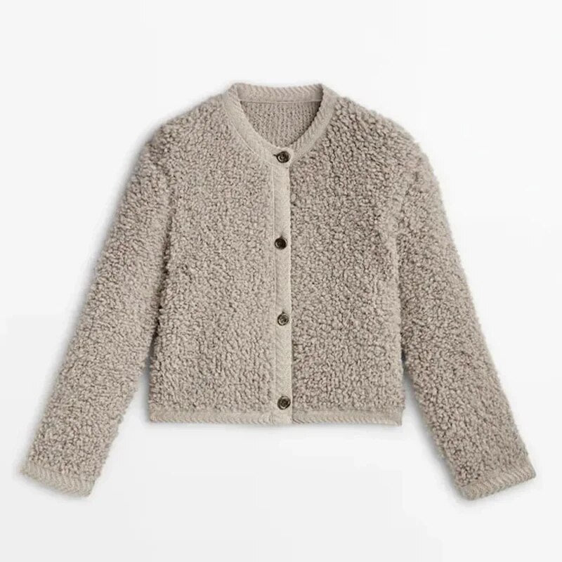 ModeGeist | Cardigan mit Goldenen Knöpfen für Damen - Warm