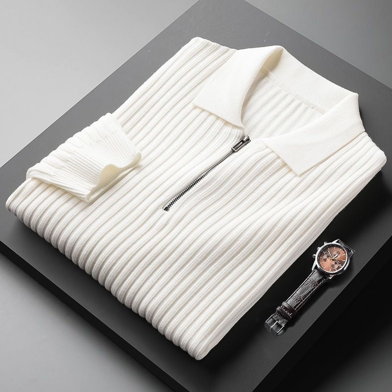Hochwertiger Herrenpullover mit Polokragen – weich und bequem