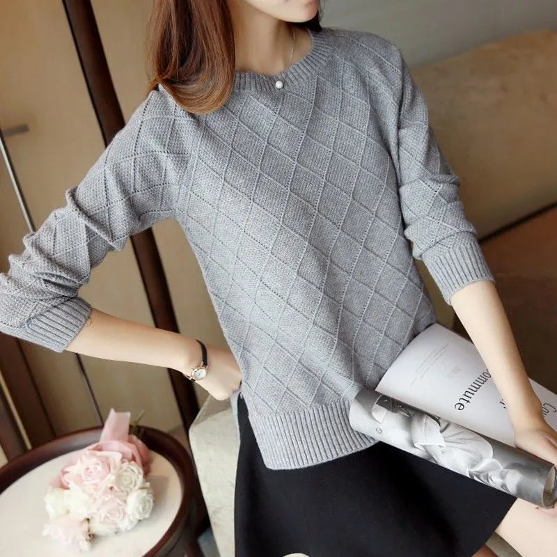 Ella: Rundhals-Pullover aus Strick