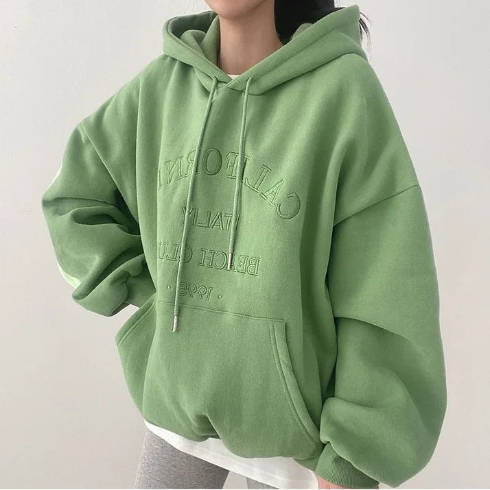 ModeGeist | Oversized Damen Hoodie Mit Stickerei