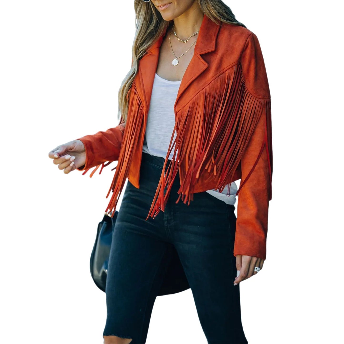 ModeGeist | Damen Wildleder-Motorradjacke