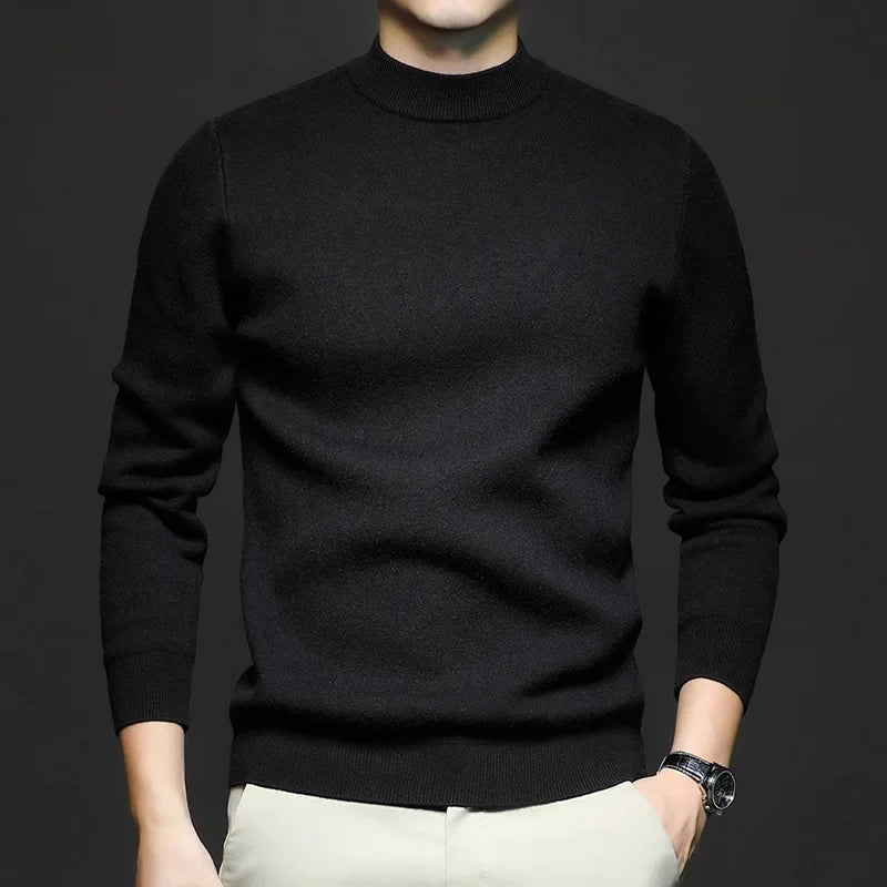 ModeGeist | Klassischer Strickpullover Rundhals Zeitloses und Elegantes Aussehen