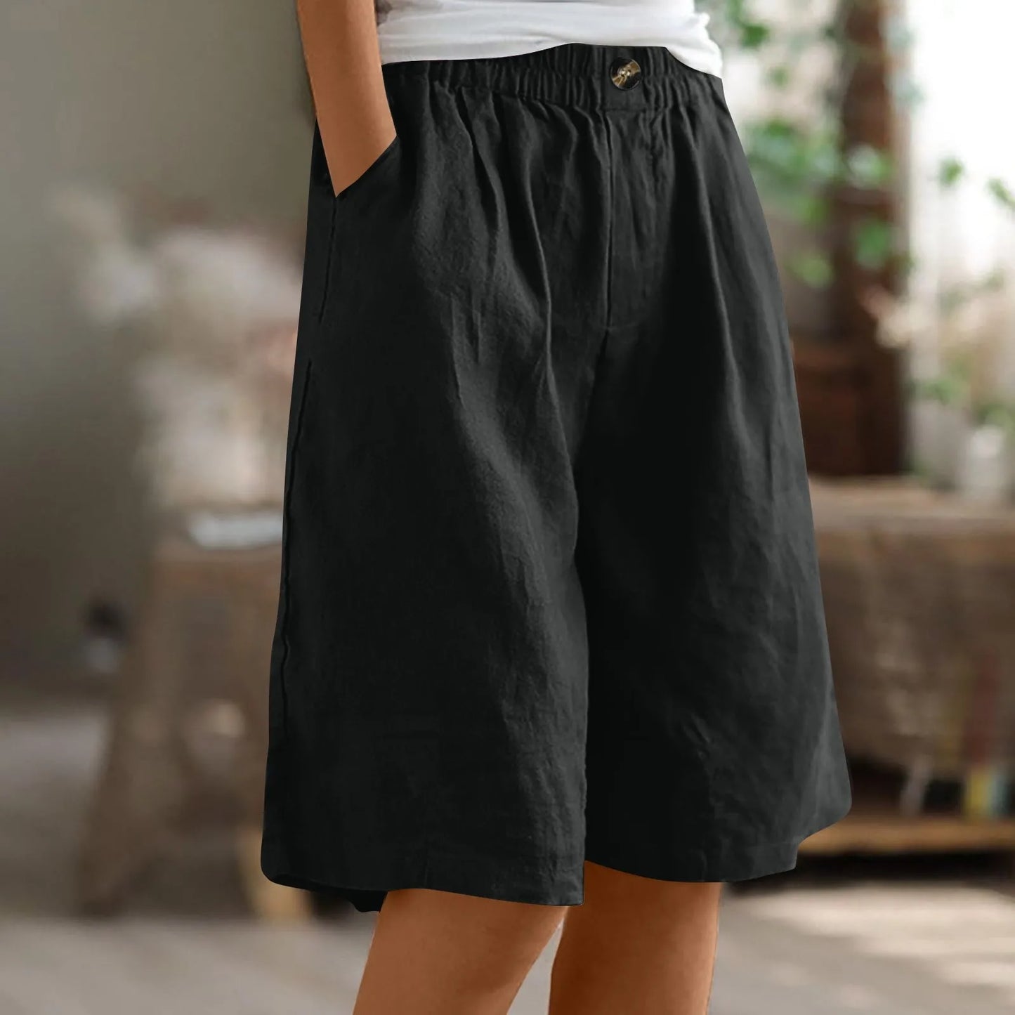 ModeGeist | Premium Baumwoll-Leinen Damenhose