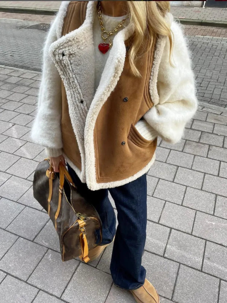 ModeGeist | Leder Winterweste Stilvoll & Zeitlos