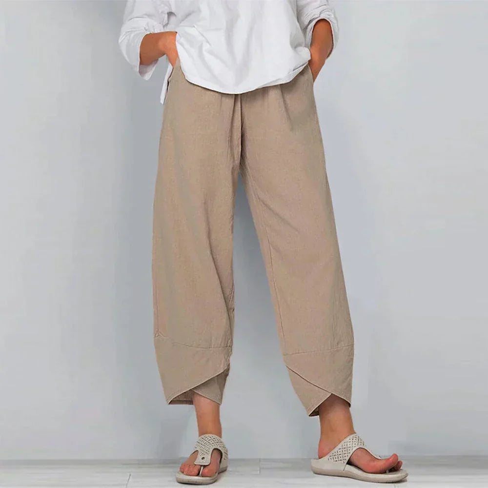 Damenhose Sadie aus Baumwolle und Leinen