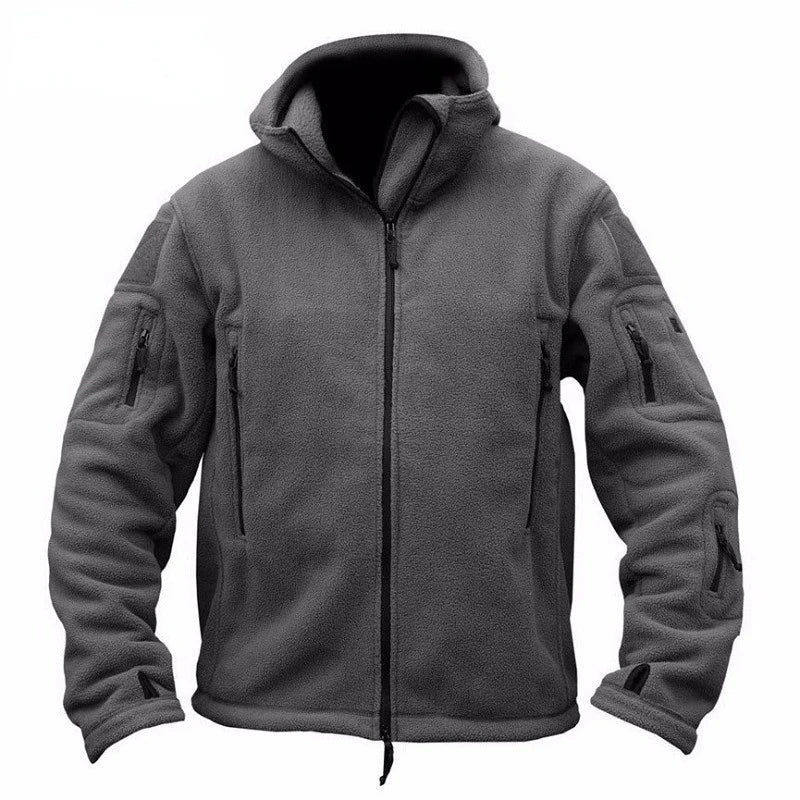 ModeGeist | Taktische Fleecejacke mit Kapuze Polyester Wärme und Funktionalität