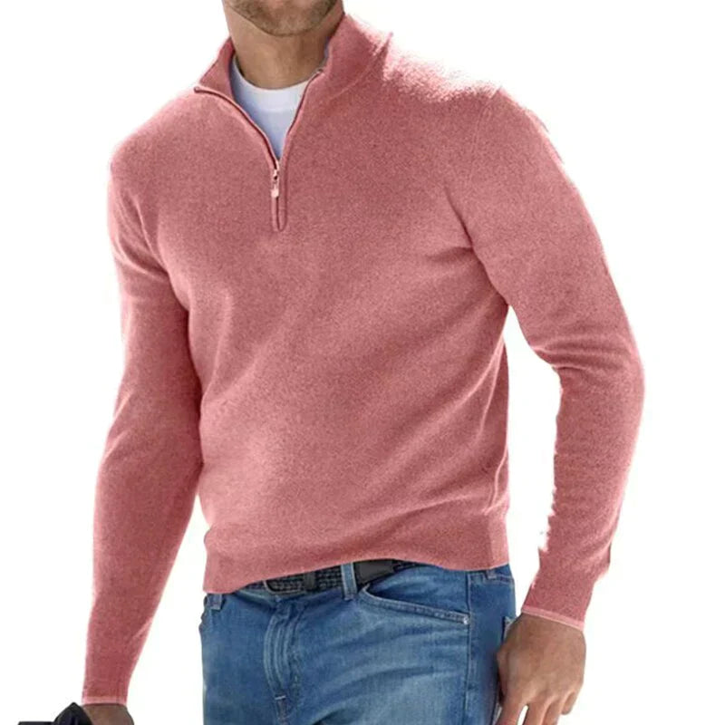 ModeGeist | Polo Stylischer Reißverschluss Pullover für Herren