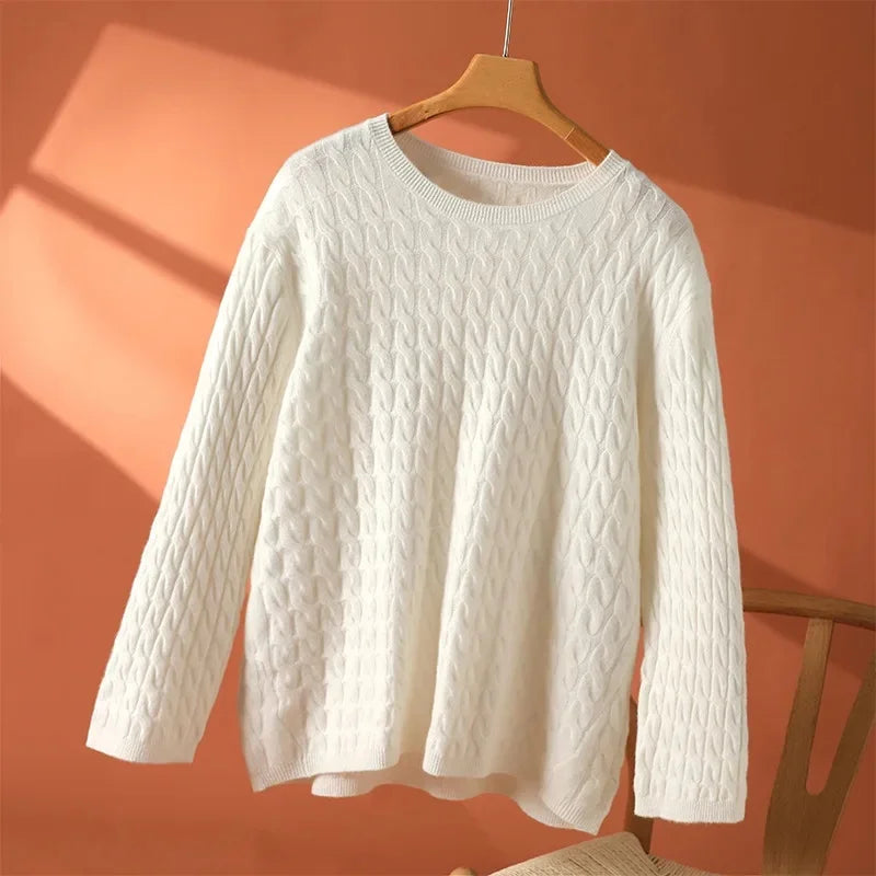 MODEGEIST Damen Leichter Strickpullover Entspannte Passform