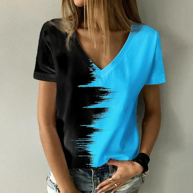 Betty T-Shirt: V-Ausschnitt, kurze Ärmel