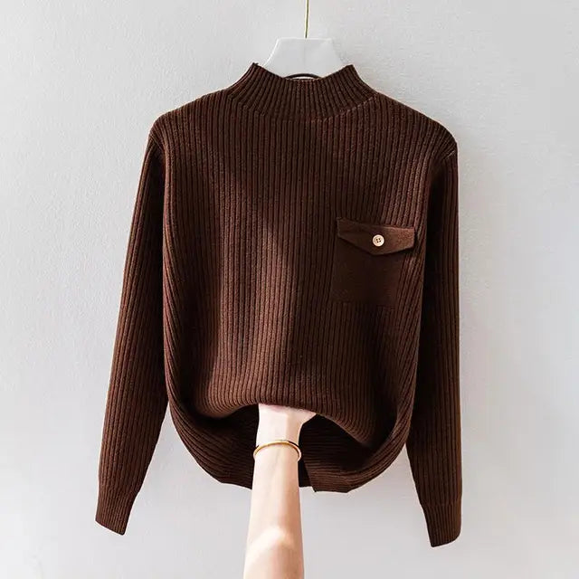 MODEGEIST Damen Strickpullover leicht entspannte Passform