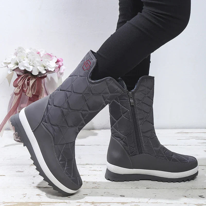 ModeGeist | Wasserdichte Winter-Mittelstiefel Schneestiefel