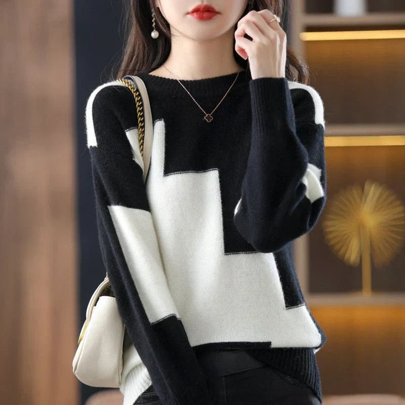 Vivian Pullover mit Kontrast-Splice