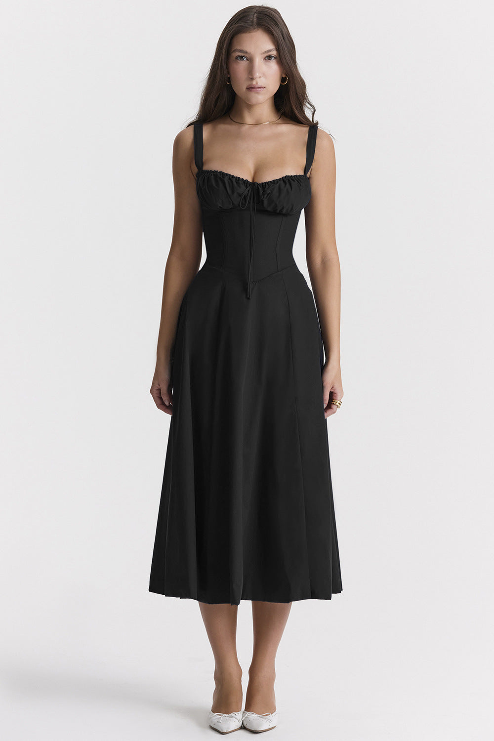 Neues Selena Damenkleid mit Blumenmuster und Trägern