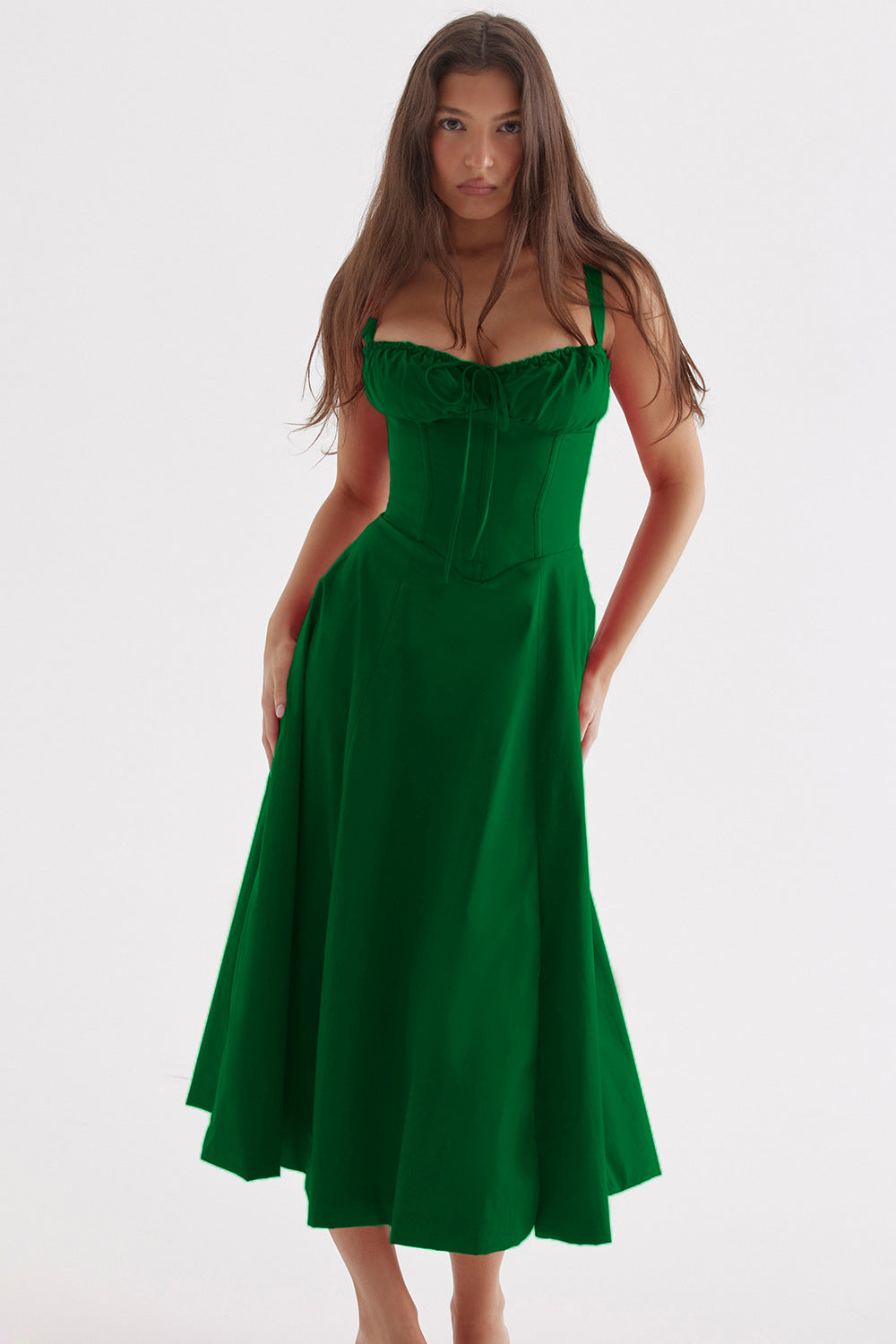 Neues Selena Damenkleid mit Blumenmuster und Trägern