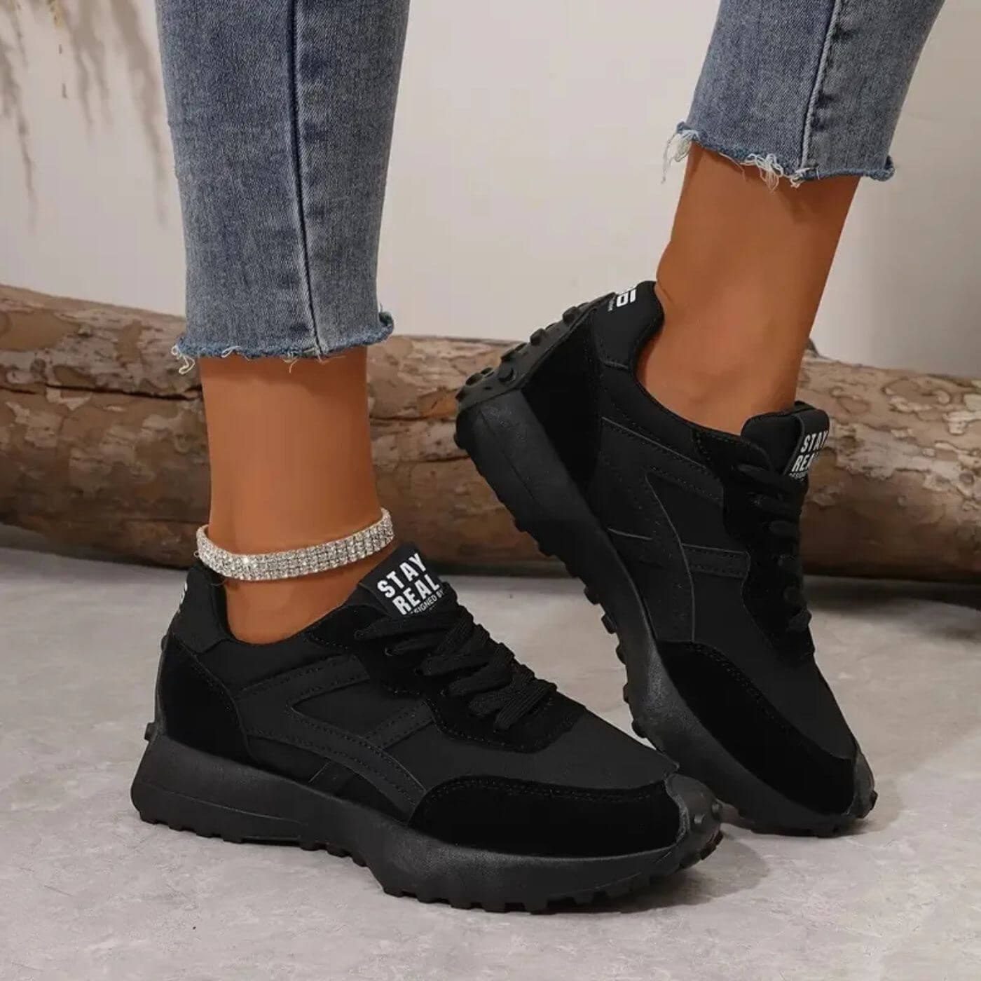MODEGEIST Damen Sneaker Rutschfest Leicht Atmungsaktiv