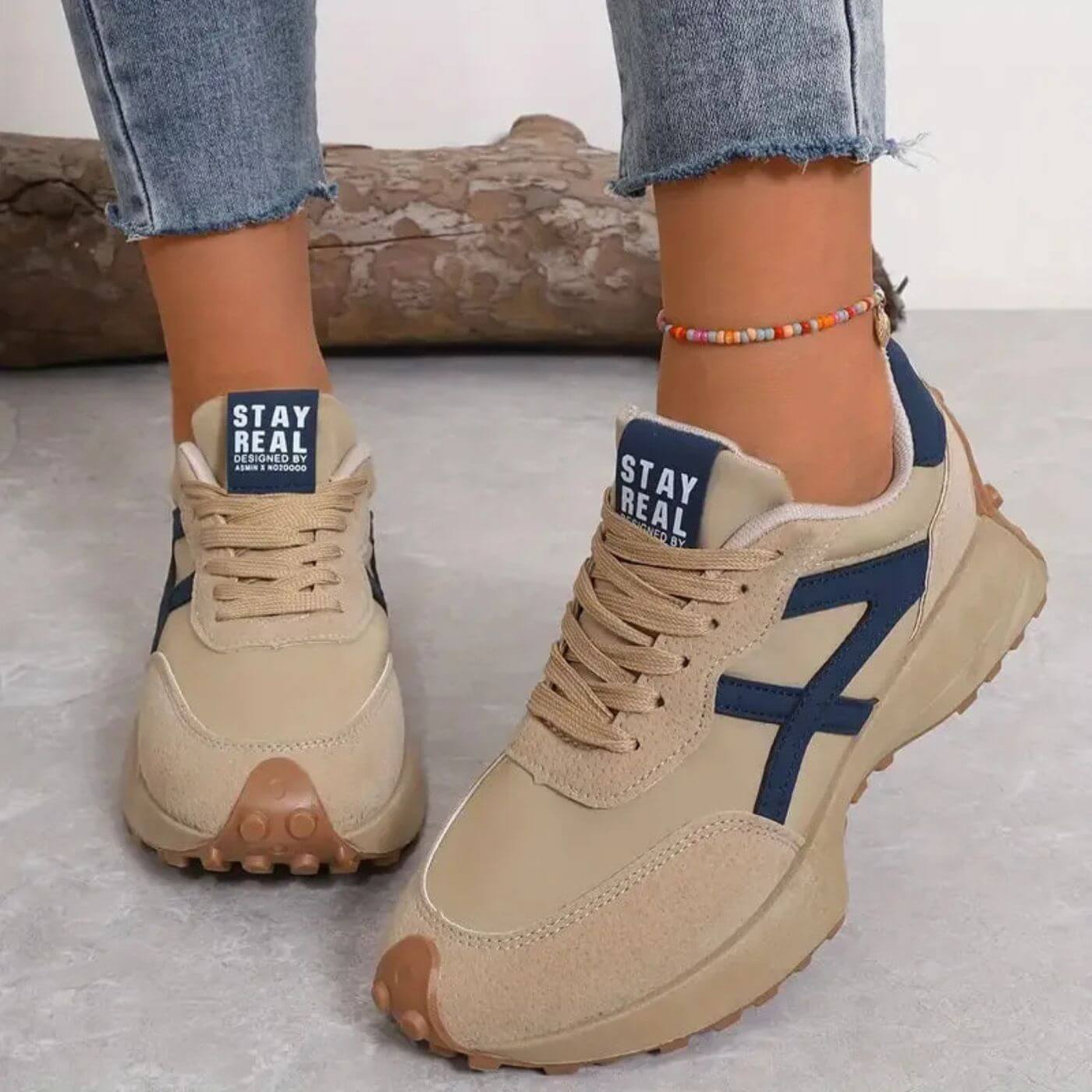 MODEGEIST Damen Sneaker Rutschfest Atmungsaktiv Leicht
