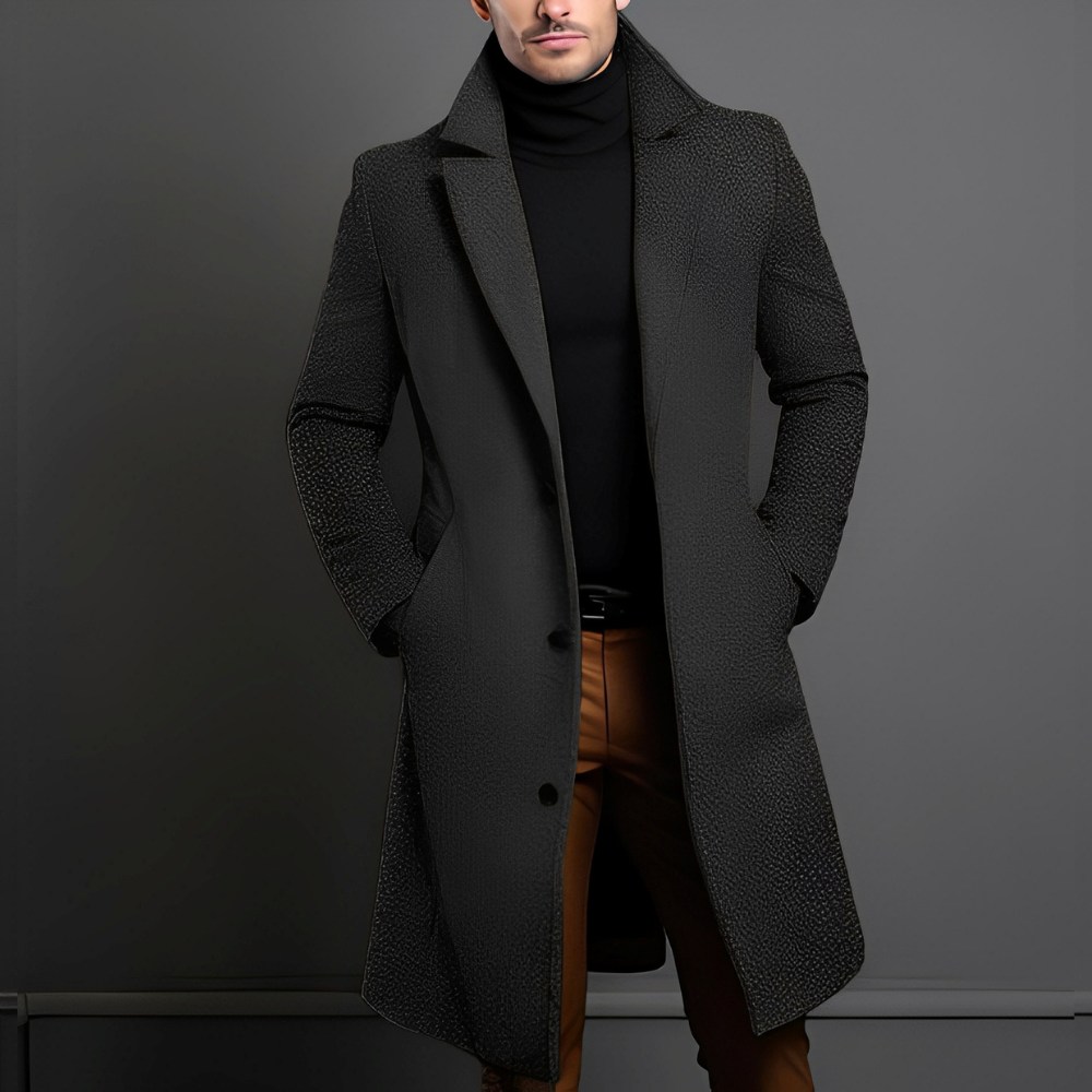 ModeGeist | Schick, Mittellanger Wollmantel für Herren
