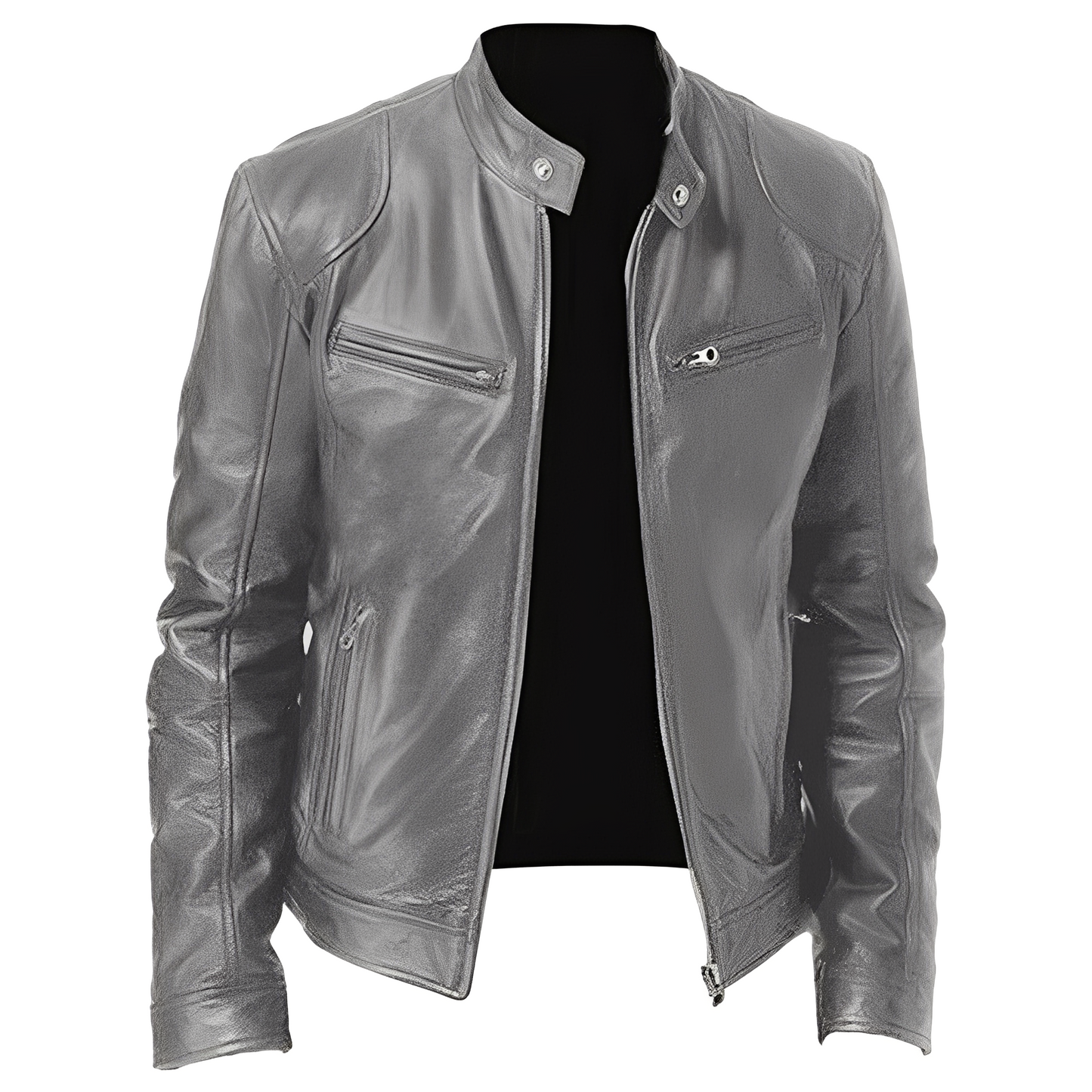 ModeGeist | Freizeit PU Lederjacke für Männer