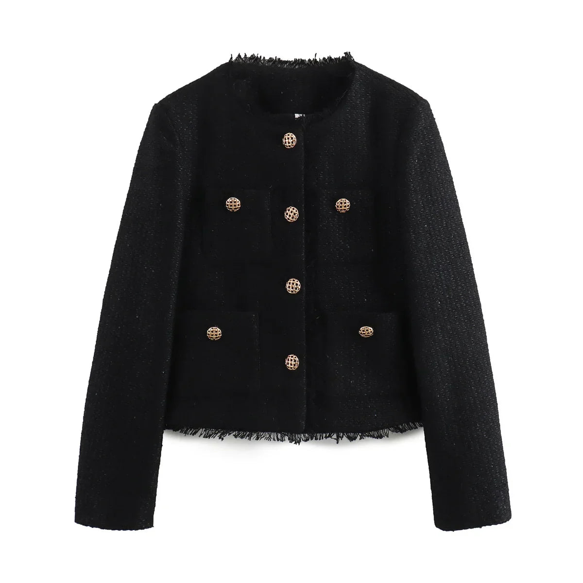 ModeGeist | Klassischer Tweed-blazer Wollmischung Zeitlos und Elegant