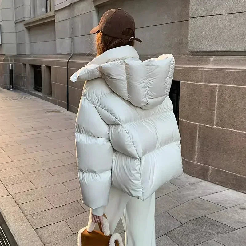 ModeGeist | Pufferjacke - Hoher Kragen - Oversized Fit - Gepolstert und Warm