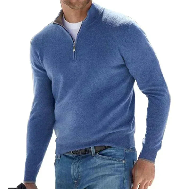 ModeGeist | Polo Stylischer Reißverschluss Pullover für Herren