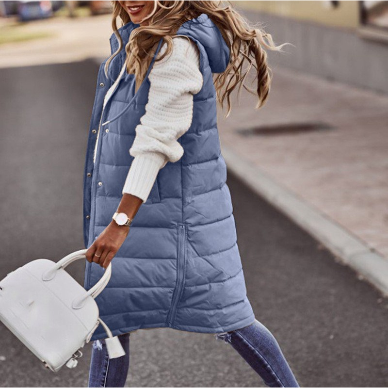 ModeGeist | Bodywarmer - Oversized Fit - Gesteppt und Futter - Mit Kapuze