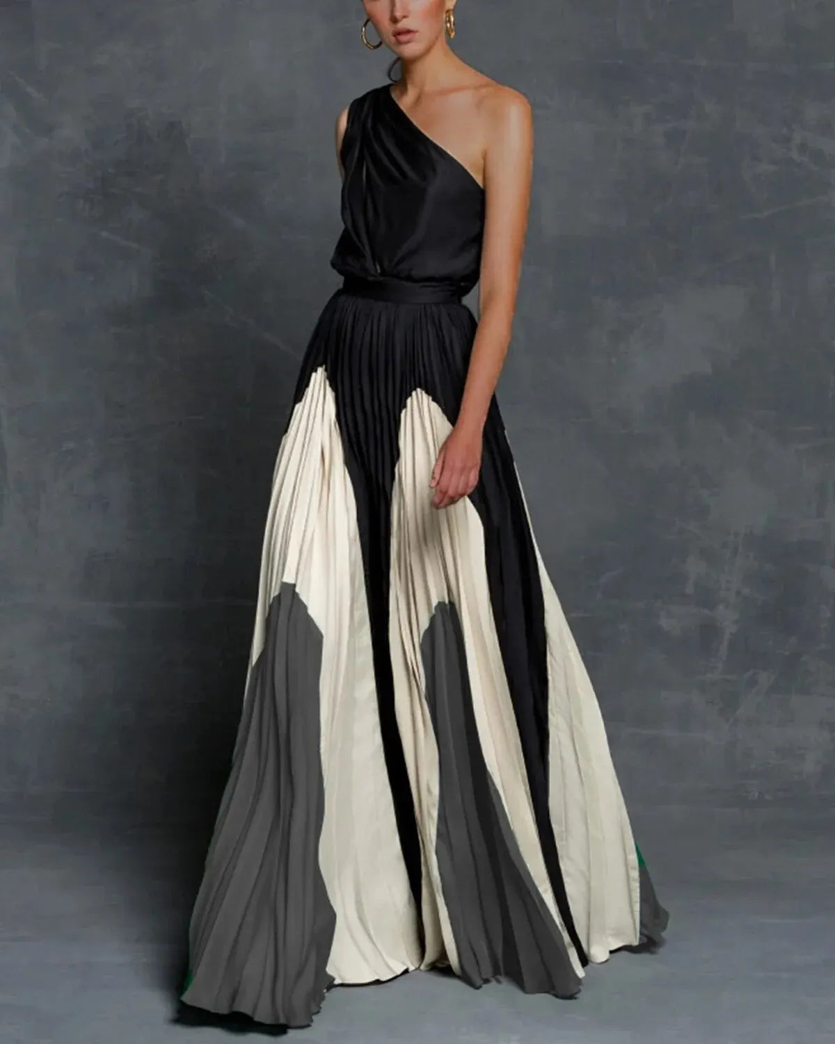 Maxikleid Johanna mit einer Schulter