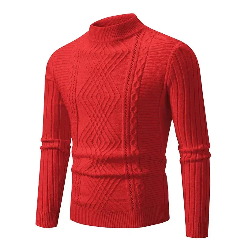 ModeGeist | Klassischer Strickpullover mit Struktur Weich und Warm Perfekt für Alltag und Fest