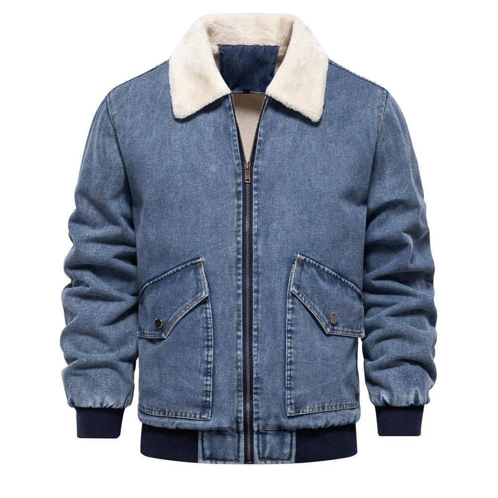 ModeGeist | Herren Jeansjacke warm gefüttert