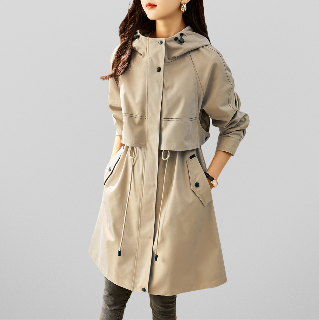 ModeGeist | Elegance - Rote Damenjacke mit Kapuze