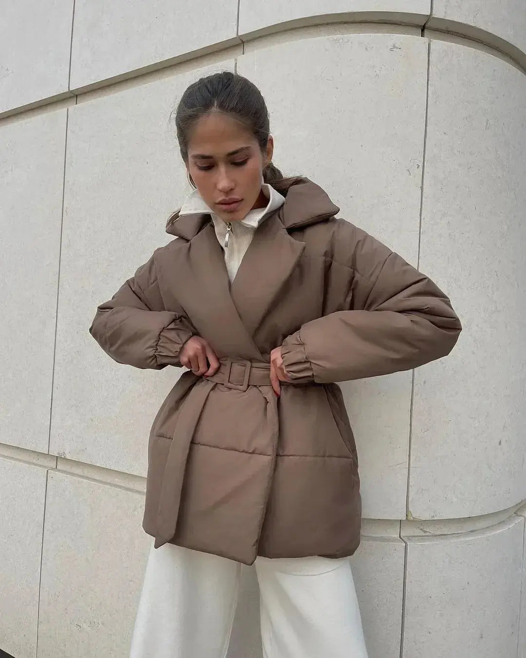 ModeGeist | Pufferjacke mit Gürtel